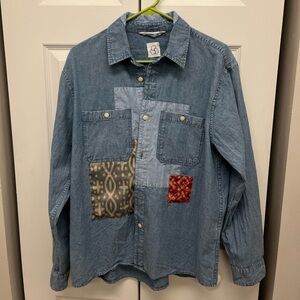 3sixteen Utility Shirt Patchwork Chambray, Size XL (regular fit)